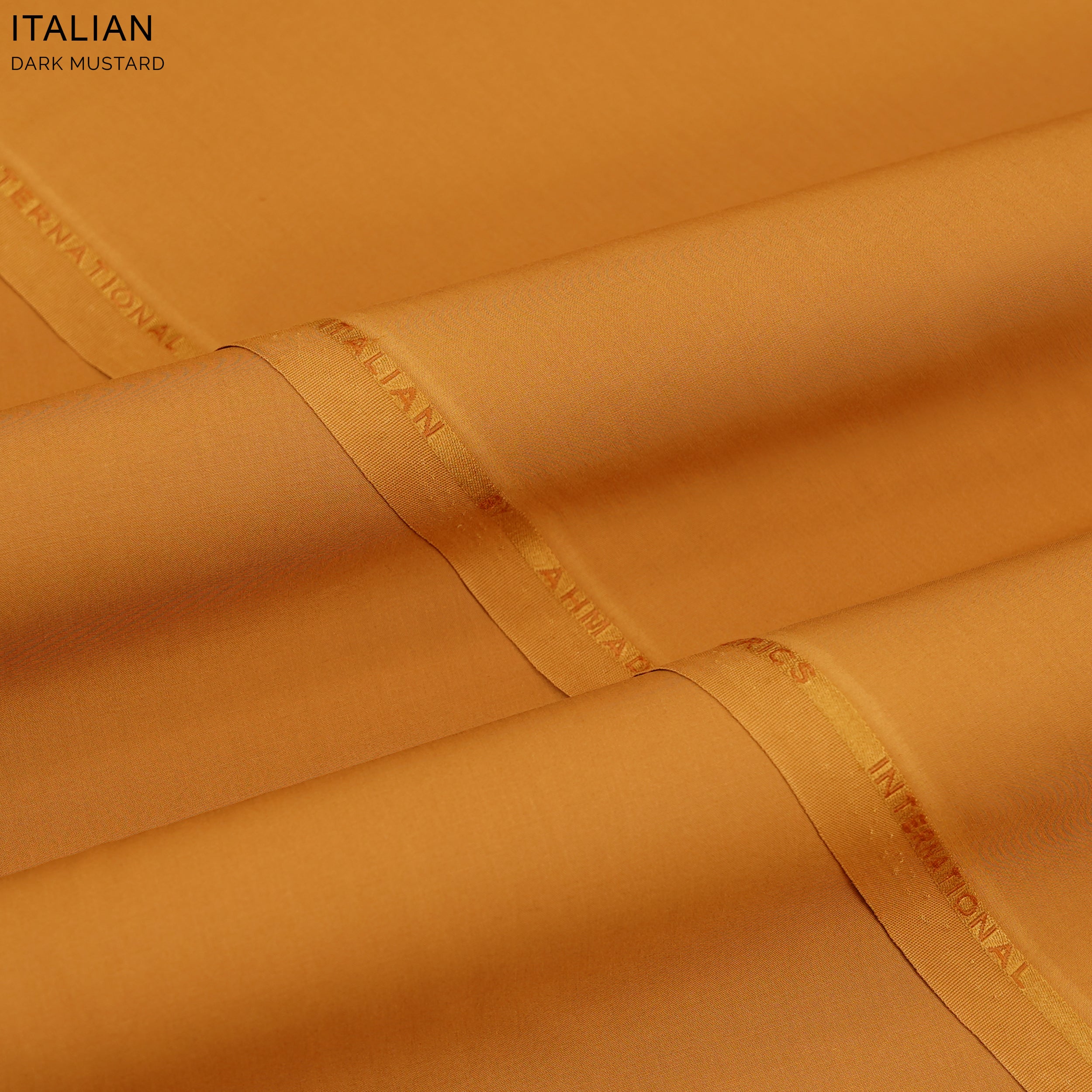 Dark mustard Italian suiting